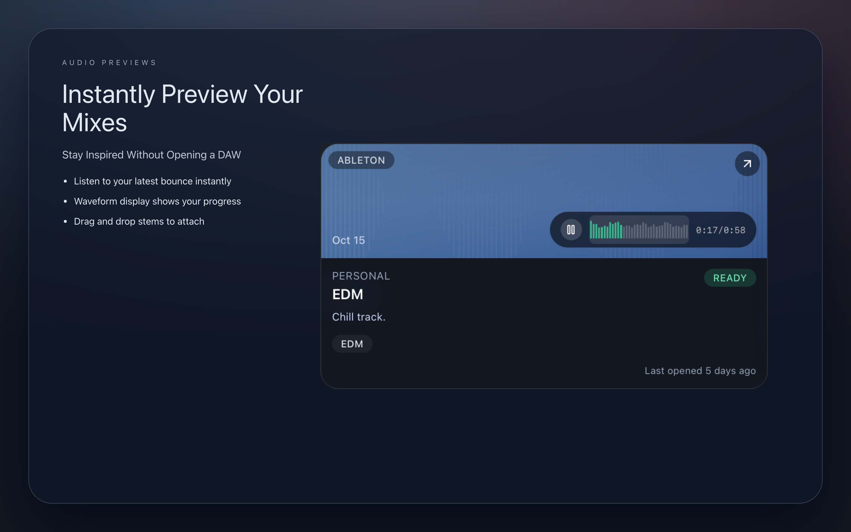 SessionDock™ backup toolkit interface
